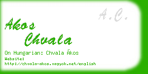 akos chvala business card